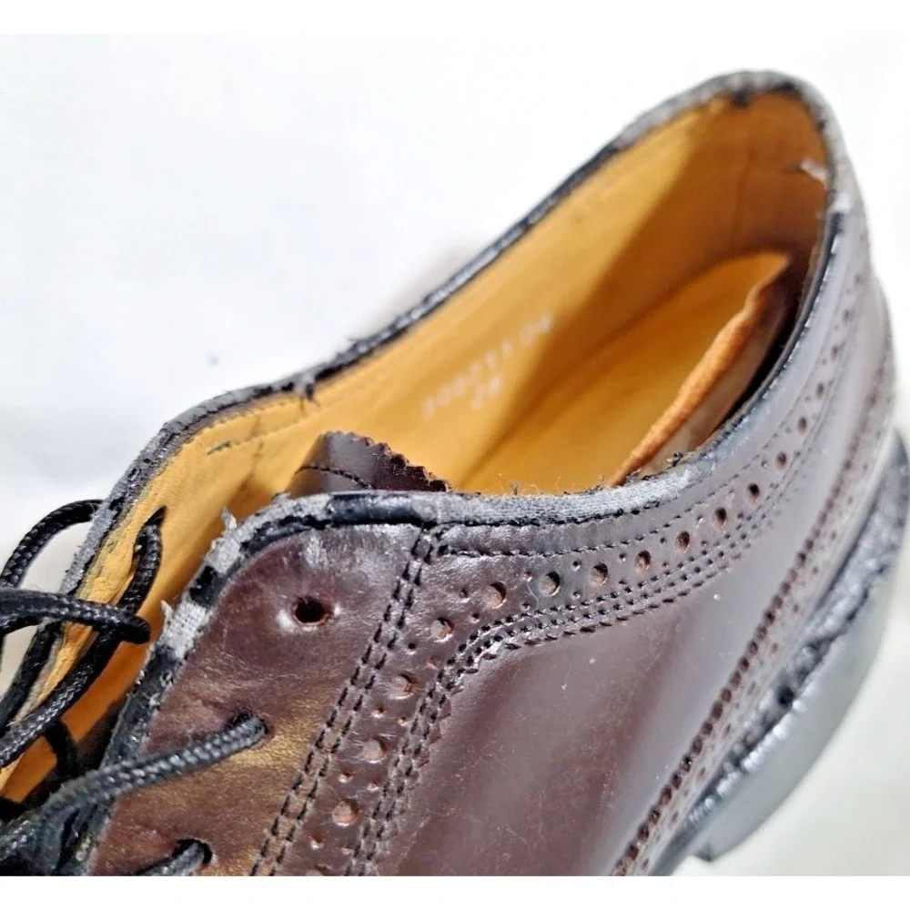 Florsheim Imperial Mens Oxford Wingtip Oxblood Leather Shoes Size 8 E